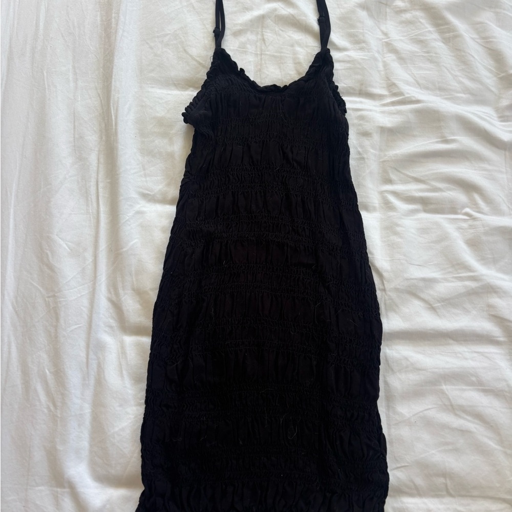 H&M Black Ruched dress